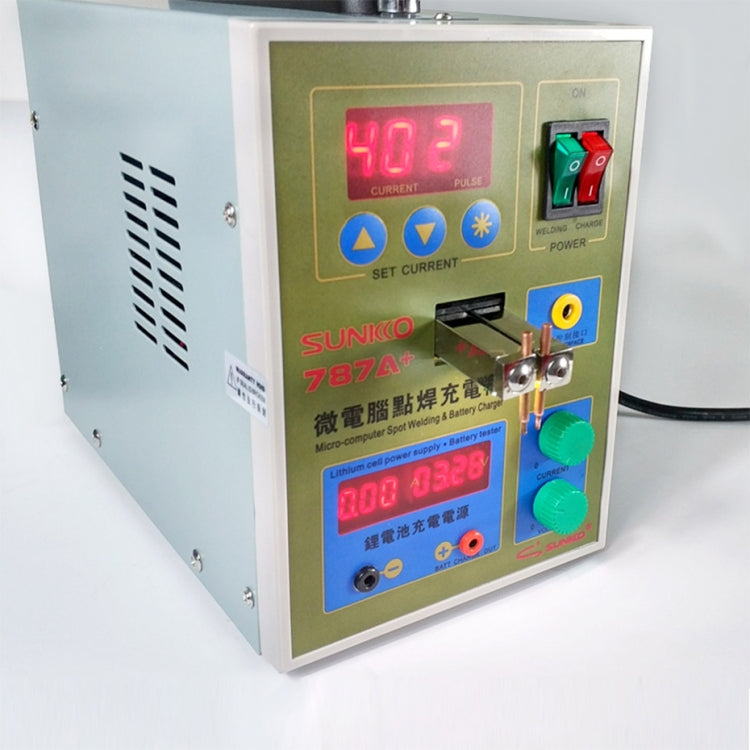 SUKKO LED Pulse Battery Spot Welder + Spot Welding Machine Micro-computer Micro Welding with LED Light+Battery Clamp, 220V EU Plug - HoMEdemic™ 