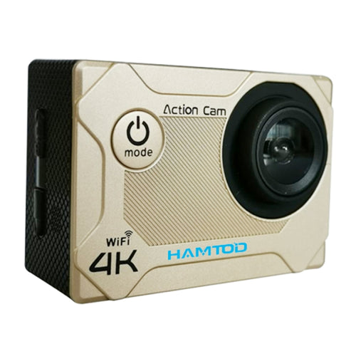 HAMTOD S9 UHD 4K WiFi  Sport Camera with Waterproof Case, Generalplus 4247, 2.0 inch LCD Screen, 170 Degree Wide Angle Lens (Gold) - HoMEdemic™ 