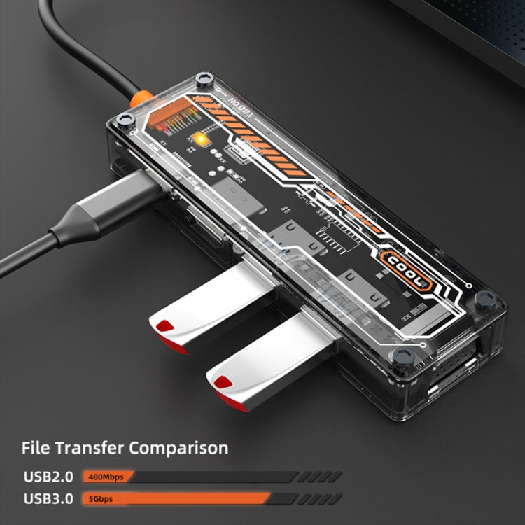 SW6V 6 in 1 Type-C to USB + HDMI + VGA + Audio 3.5 HUB Docking Station(Grey) - HoMEdemic™ 