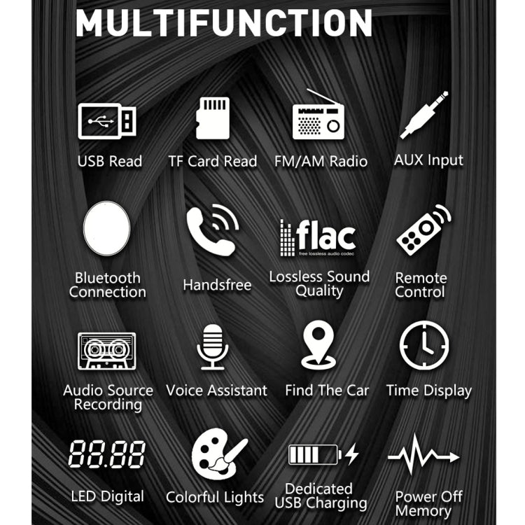 SWM-80A DC12V Car MP3 Support FM / AM & Bluetooth & Mobile Phone Voice Assistant, SWM-80A - HoMEdemic™ 