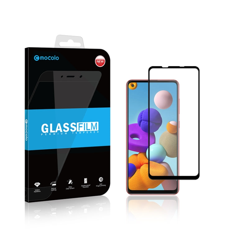 For Samsung Galaxy A21s mocolo 0.33mm 9H 2.5D Full Glue Tempered Glass Film - HoMEdemic™ 