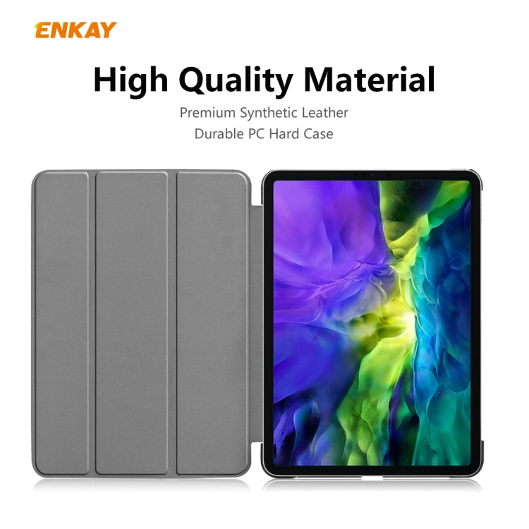 For iPad Pro 11 2022 / 2020 / 2021 ENKAY ENK-8001 Denim Pattern Horizontal Flip Leather Smart Tablet Case with Holder (Light Blue) - HoMEdemic™ 