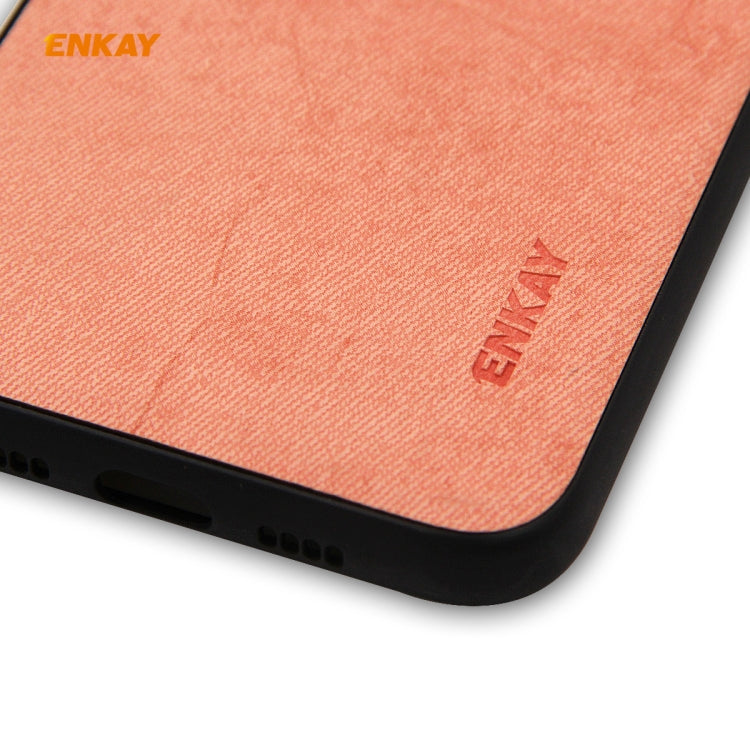 For iPhone 11 Pro Max ENKAY ENK-PC0302 2 in 1 Business Series Fabric Texture PU Leather + TPU Soft Slim Case Cover ＆ 0.26mm 9H 2.5D Tempered Glass Film(Blue) - HoMEdemic™ 