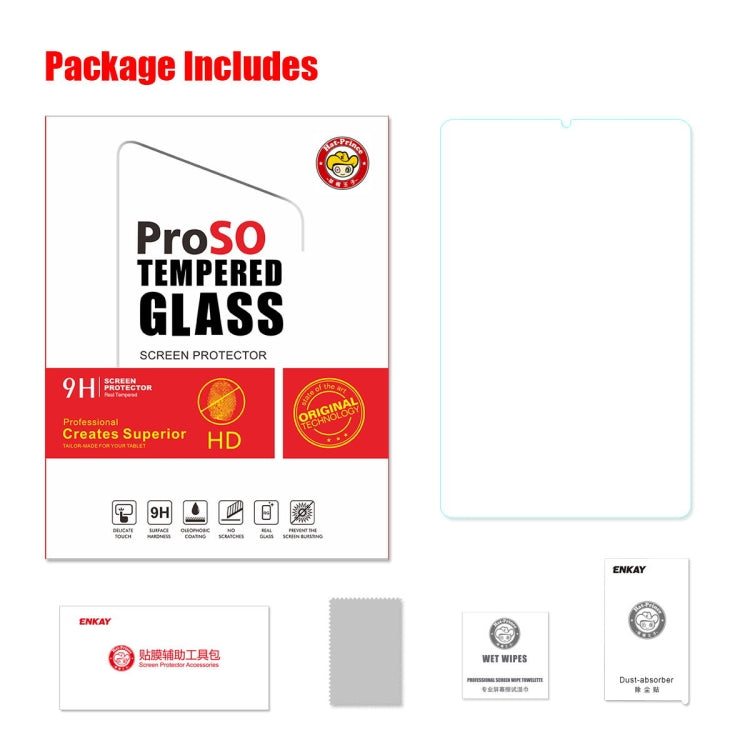 For Samsung Galaxy Tab S6 Lite 10.4 P610 / P615 ENKAY Hat-Prince 0.33mm 9H Surface Hardness 2.5D Explosion-proof Tempered Glass Film - HoMEdemic™ 