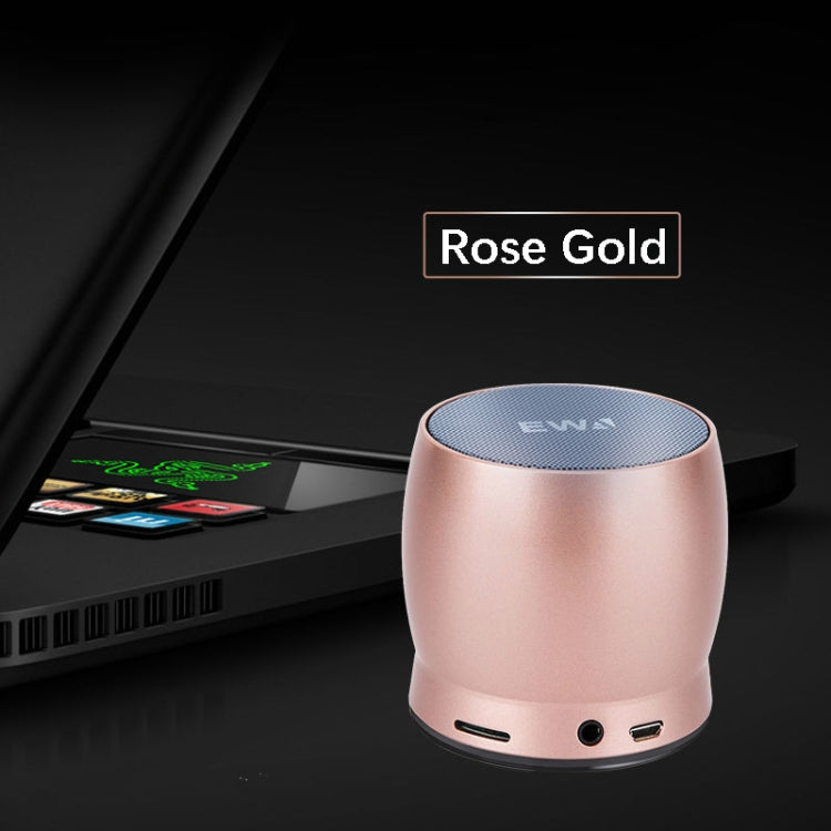 EWA A150 Portable Mini Bluetooth Speaker Wireless Hifi Stereo Strong Bass Music Boom Box Metal Subwoofer, Support Micro SD Card & 3.5mm AUX(Rose Gold) - HoMEdemic™ 