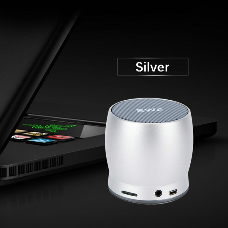 EWA A150 Portable Mini Bluetooth Speaker Wireless Hifi Stereo Strong Bass Music Boom Box Metal Subwoofer, Support Micro SD Card & 3.5mm AUX(Silver) - HoMEdemic™ 