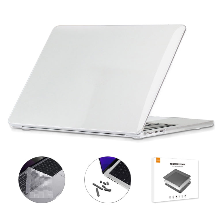 For MacBook Air 13.6 2022/2024 A2681 M2 / A3113 M3 US Version ENKAY 3 in 1 Crystal Laptop Case with TPU Keyboard Film / Anti-dust Plugs(Transparent) - HoMEdemic™ 