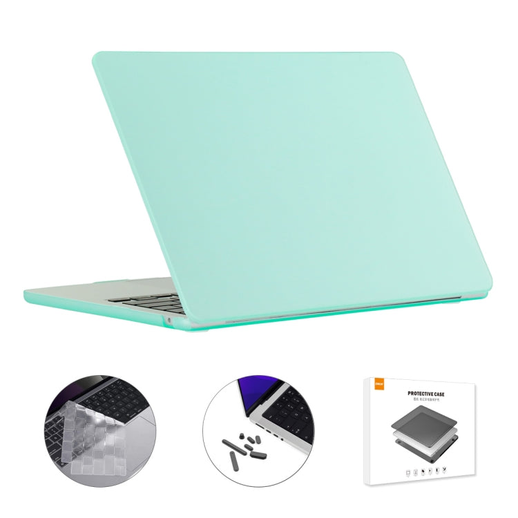 For MacBook Air 13.6 2022/2024 A2681 M2 / A3113 M3 US Version ENKAY 3 in 1 Matte Laptop Case with TPU Keyboard Film / Anti-dust Plugs (Green) - HoMEdemic™ 