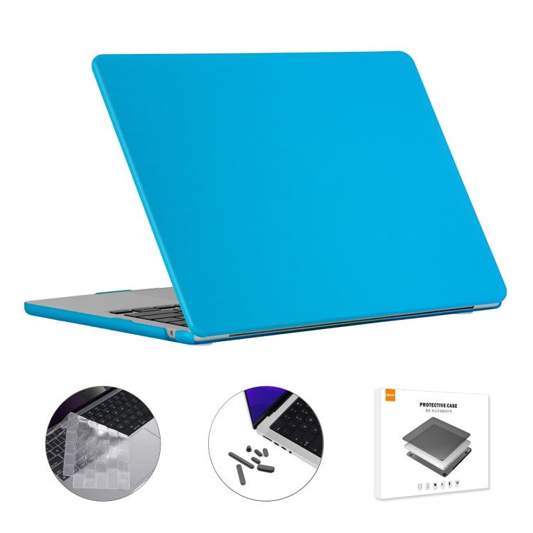 For MacBook Air 13.6 2022/2024 A2681 M2 / A3113 M3 US Version ENKAY 3 in 1 Matte Laptop Case with TPU Keyboard Film / Anti-dust Plugs (Baby Blue) - HoMEdemic™ 