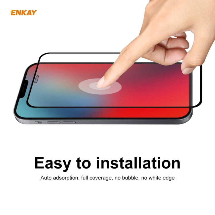 For iPhone 11 Pro Max Hat-Prince ENKAY ENK-PC0662 Liquid Silicone Straight Edge Shockproof Protective Case + 0.26mm 9H 2.5D Full Glue Full Coverage Tempered Glass Protector Film(Black) - HoMEdemic™ 