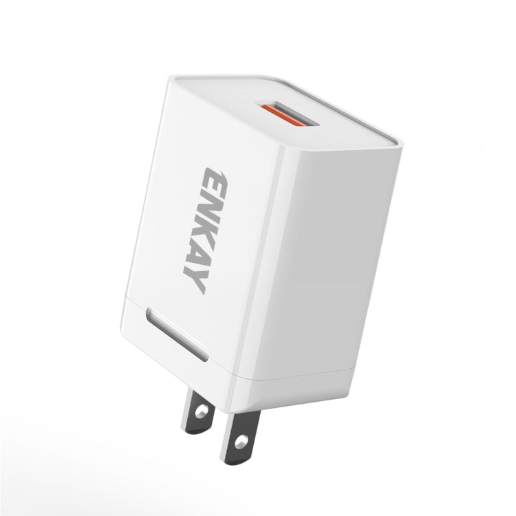 ENKAY Hat-Prince U036 18W USB QC3.0 Fast Charging Travel Charger Power Adapter, US Plug - HoMEdemic™ 