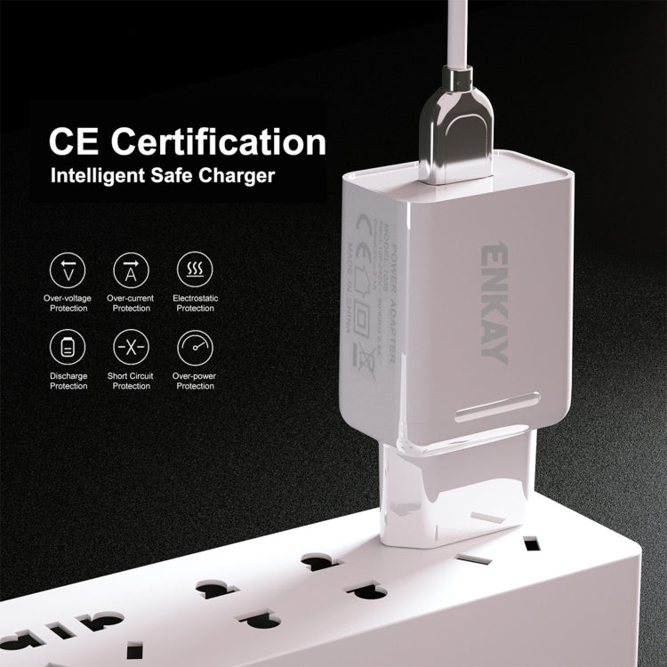 ENKAY Hat-Prince T033 18W USB QC 3.0 Fast Charging Travel Charger Power Adapter, EU Plug - HoMEdemic™ 