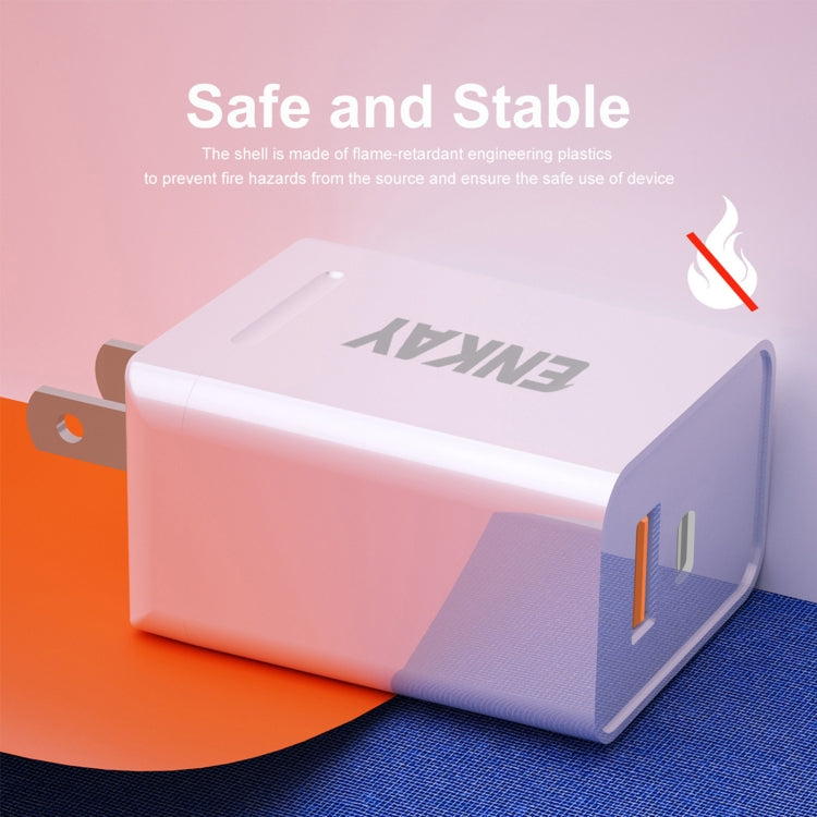 ENKAY Hat-Prince U033 18W 3A PD+QC 3.0 Fast Charging Travel Charger Power Adapter, US Plug - HoMEdemic™ 
