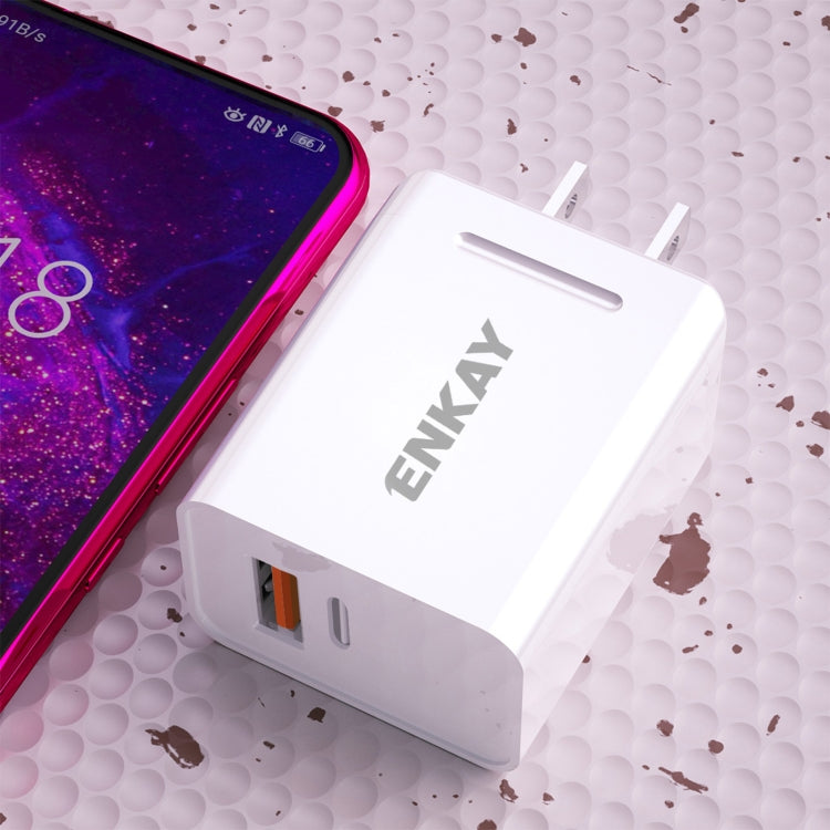 ENKAY Hat-Prince U033 18W 3A PD+QC 3.0 Fast Charging Travel Charger Power Adapter, US Plug - HoMEdemic™ 