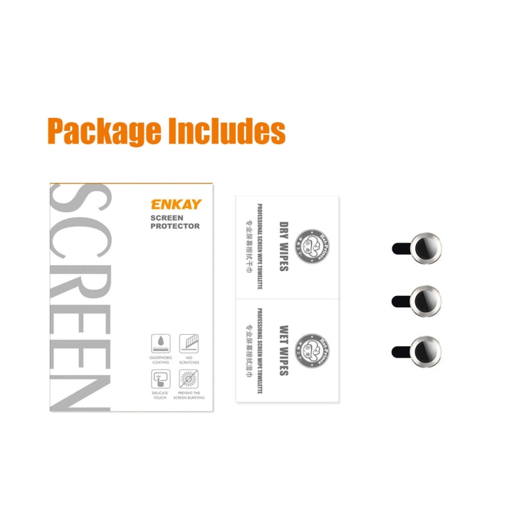 For iPhone 12 Pro ENKAY Hat-Prince Aluminium Alloy + Tempered Glass Camera Lens Cover Full Coverage Protector(Black) - HoMEdemic™ 