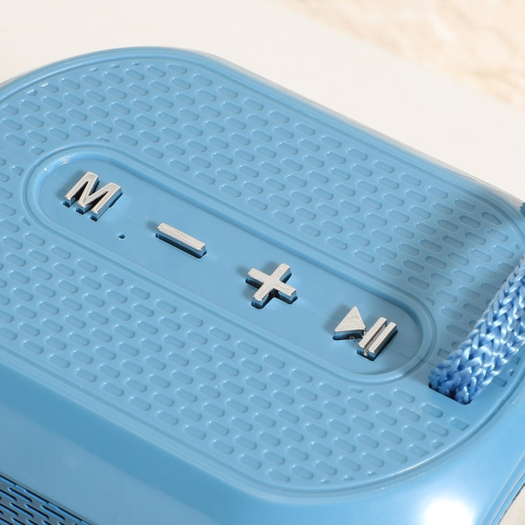 T&G TG196 TWS Subwoofer Bluetooth Speaker With Braided Cord, Support USB/AUX/TF Card/FM(Blue) - HoMEdemic™ 