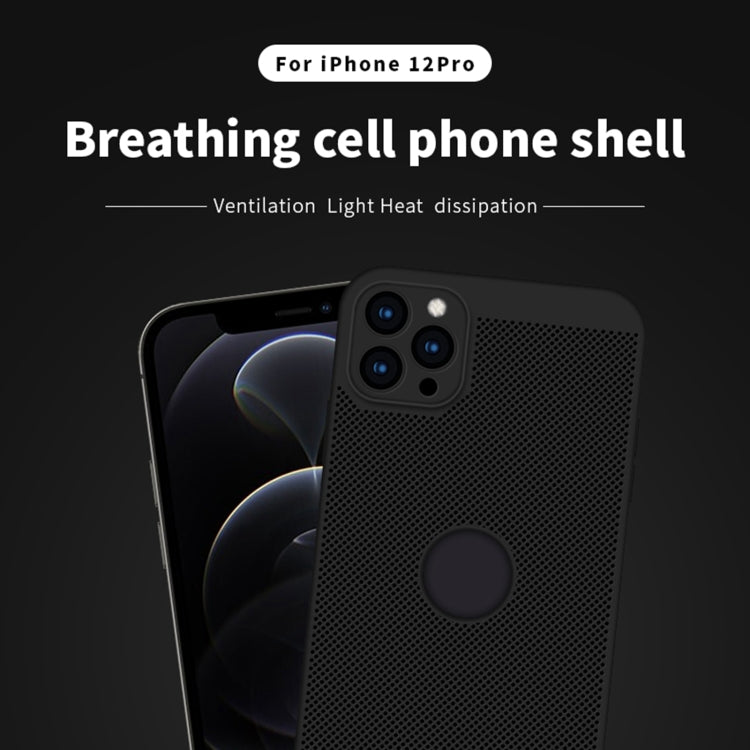 For iPhone 12 Pro MOFi Honeycomb Texture Breathable PC Shockproof Protective Back Cover Case(Rose Gold) - HoMEdemic™ 