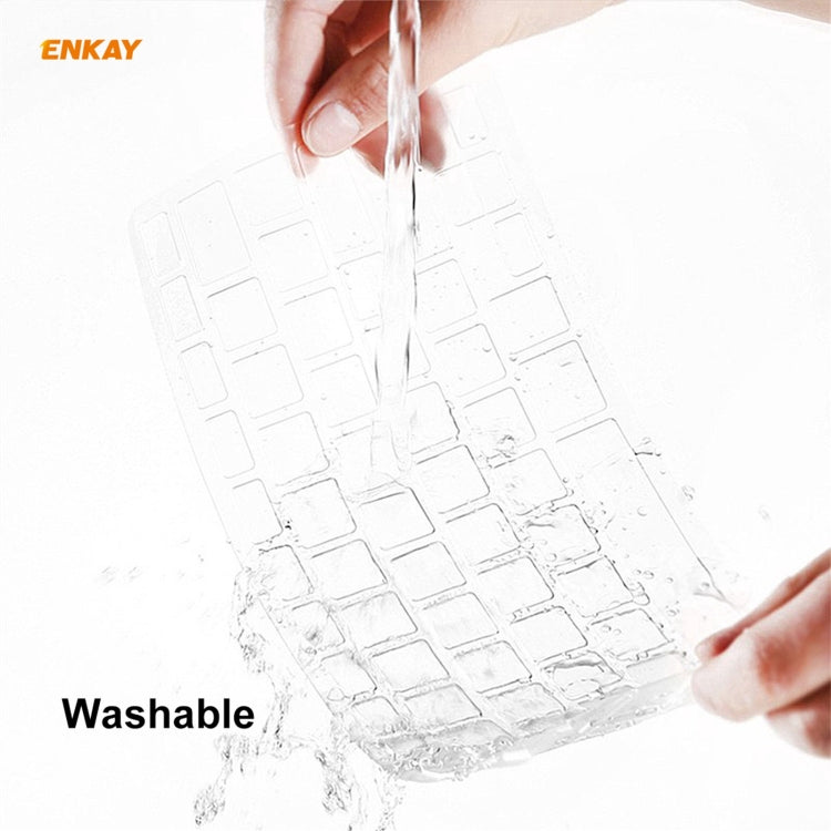 ENKAY 3 in 1 Crystal Laptop Protective Case + US Version TPU Keyboard Film + Anti-dust Plugs Set for MacBook Air 13.3 inch A1932 (2018)(Orange) - HoMEdemic™ 