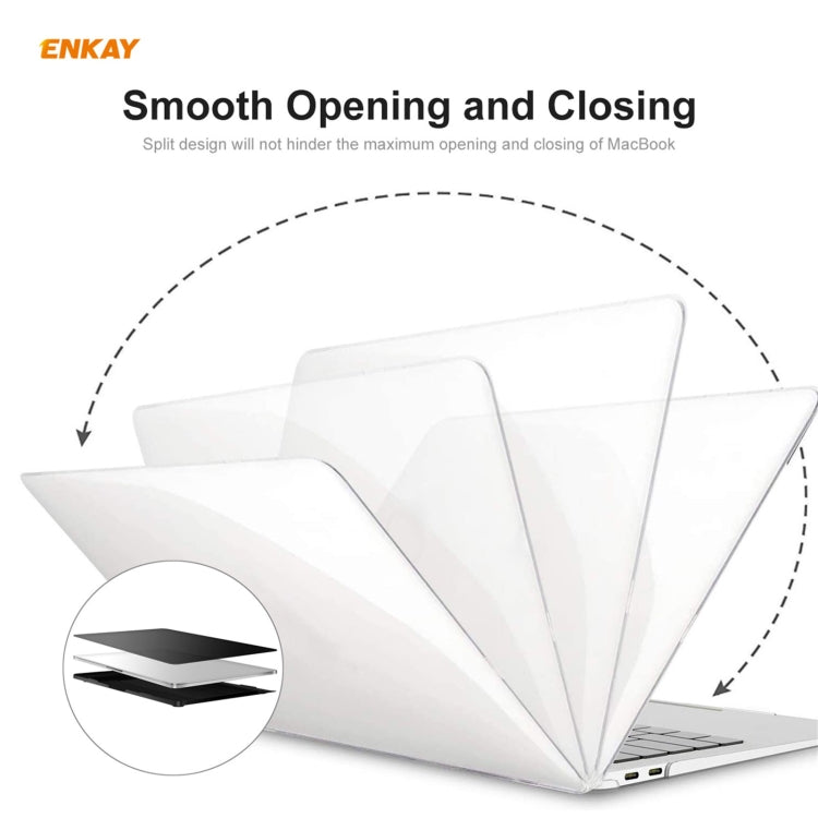 ENKAY 3 in 1 Crystal Laptop Protective Case + US Version TPU Keyboard Film + Anti-dust Plugs Set for MacBook Air 13.3 inch A1932 (2018)(Orange) - HoMEdemic™ 
