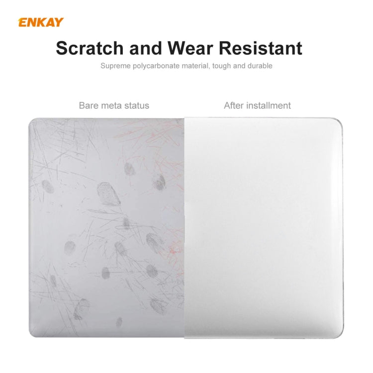 ENKAY 3 in 1 Crystal Laptop Protective Case + US Version TPU Keyboard Film + Anti-dust Plugs Set for MacBook Air 13.3 inch A1932 (2018)(Black) - HoMEdemic™ 