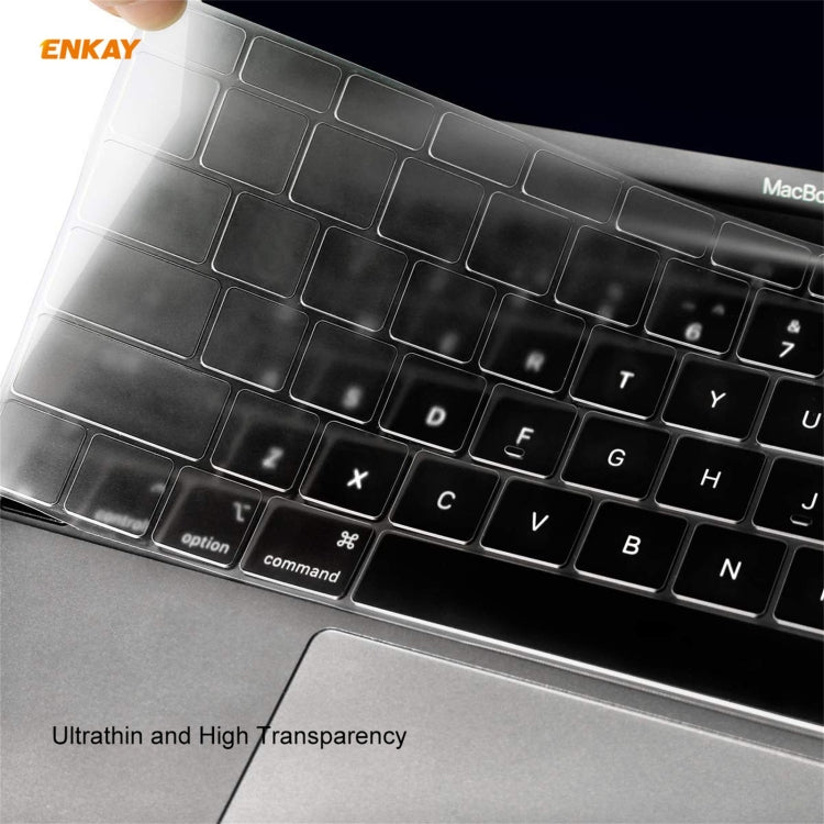 ENKAY 3 in 1 Crystal Laptop Protective Case + US Version TPU Keyboard Film + Anti-dust Plugs Set for MacBook Air 13.3 inch A1932 (2018)(Dark Blue) - HoMEdemic™ 
