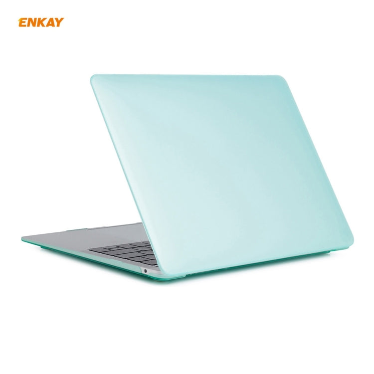 ENKAY 3 in 1 Matte Laptop Protective Case + EU Version TPU Keyboard Film + Anti-dust Plugs Set for MacBook Air 13.3 inch A1932 (2018)(Green) - HoMEdemic™ 