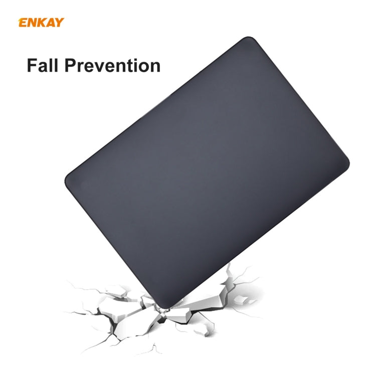 ENKAY 3 in 1 Matte Laptop Protective Case + EU Version TPU Keyboard Film + Anti-dust Plugs Set for MacBook Air 13.3 inch A1932 (2018)(Orange) - HoMEdemic™ 