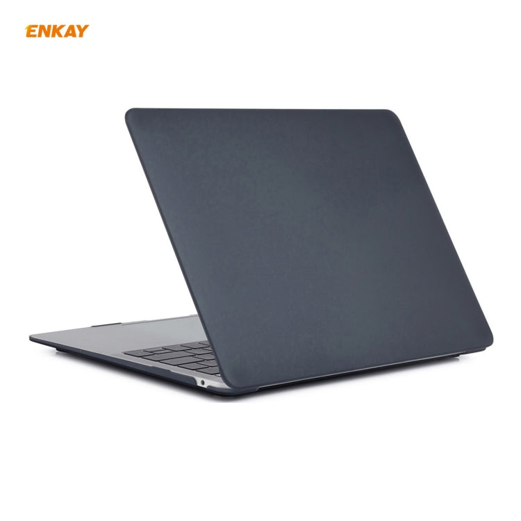 ENKAY 3 in 1 Matte Laptop Protective Case + US Version TPU Keyboard Film + Anti-dust Plugs Set for MacBook Air 13.3 inch A2179 & A2337 (2020)(Black) - HoMEdemic™ 