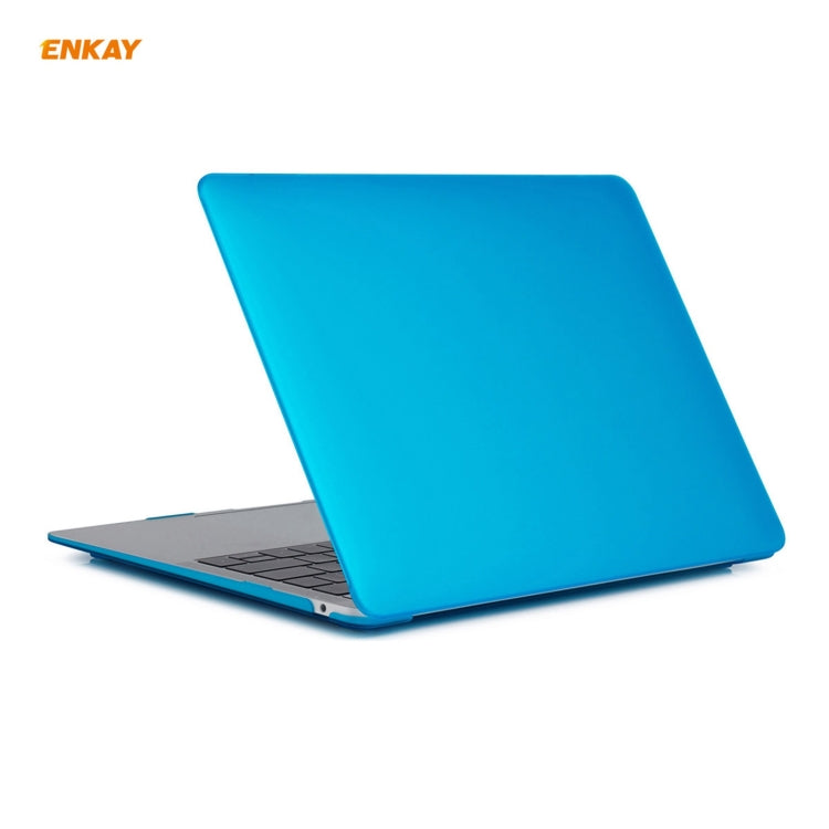 ENKAY 3 in 1 Matte Laptop Protective Case + US Version TPU Keyboard Film + Anti-dust Plugs Set for MacBook Air 13.3 inch A2179 & A2337 (2020)(Light Blue) - HoMEdemic™ 