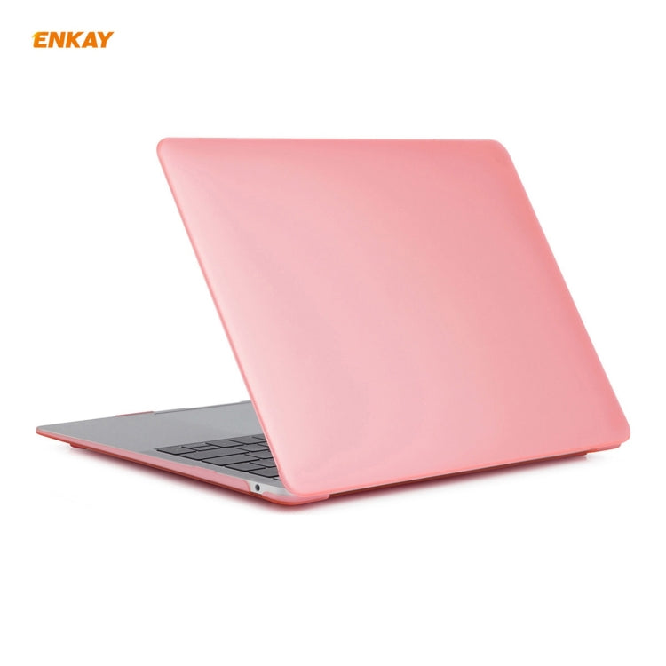ENKAY 3 in 1 Matte Laptop Protective Case + US Version TPU Keyboard Film + Anti-dust Plugs Set for MacBook Air 13.3 inch A2179 & A2337 (2020)(Pink) - HoMEdemic™ 