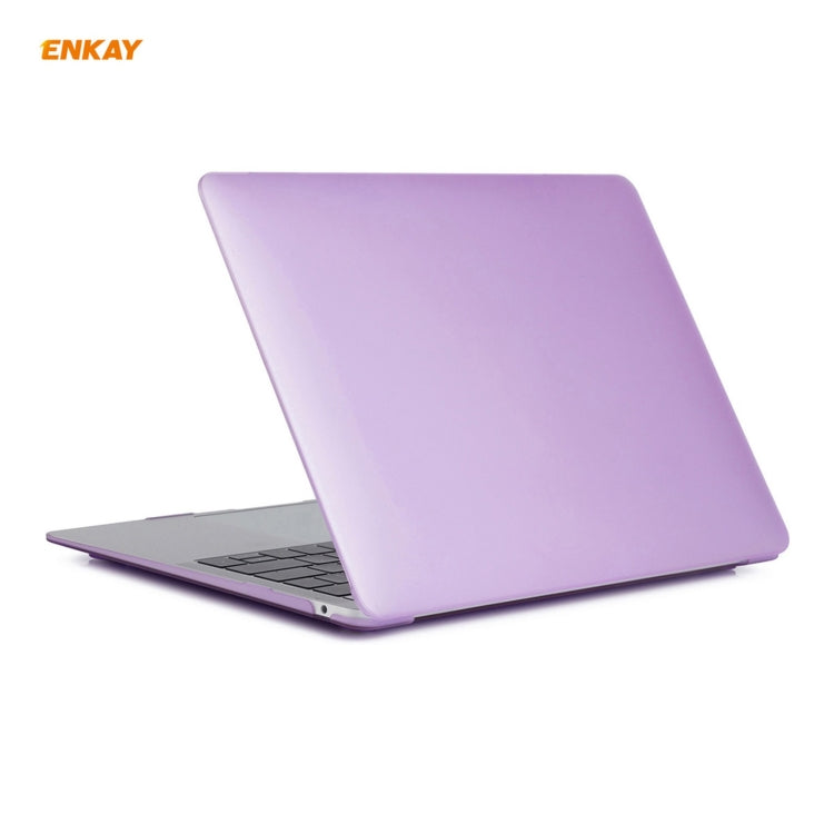 ENKAY 3 in 1 Matte Laptop Protective Case + US Version TPU Keyboard Film + Anti-dust Plugs Set for MacBook Air 13.3 inch A2179 & A2337 (2020)(Purple) - HoMEdemic™ 