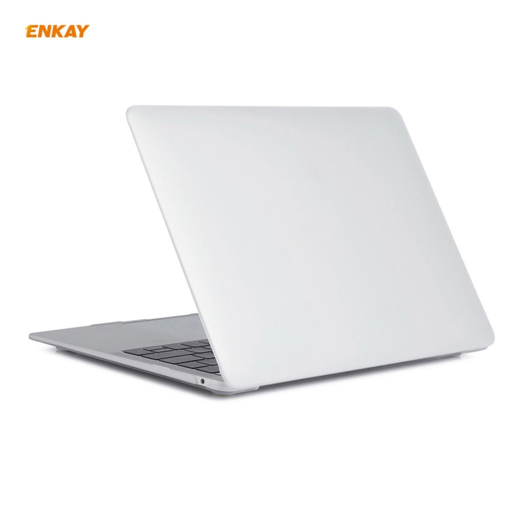 ENKAY 3 in 1 Matte Laptop Protective Case + US Version TPU Keyboard Film + Anti-dust Plugs Set for MacBook Air 13.3 inch A2179 & A2337 (2020)(White) - HoMEdemic™ 