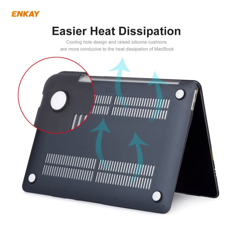 ENKAY 3 in 1 Matte Laptop Protective Case + EU Version TPU Keyboard Film + Anti-dust Plugs Set for MacBook Air 13.3 inch A2179 & A2337 (2020)(Orange) - HoMEdemic™ 