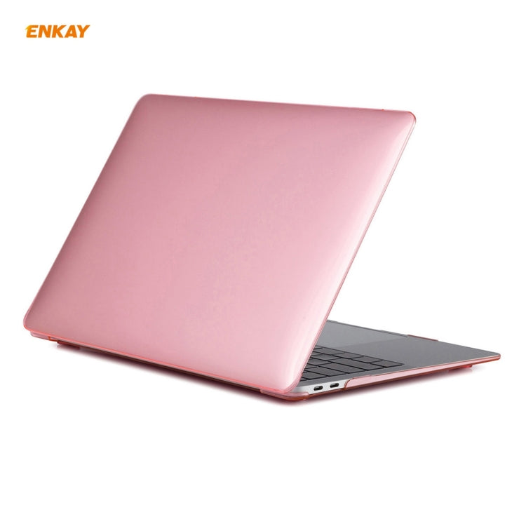 For MacBook Air 13.3 inch A2179 & A2337 2020 ENKAY 3 in 1 Crystal Laptop Protective Case + US Version TPU Keyboard Film + Anti-dust Plugs Set(Pink) - HoMEdemic™ 