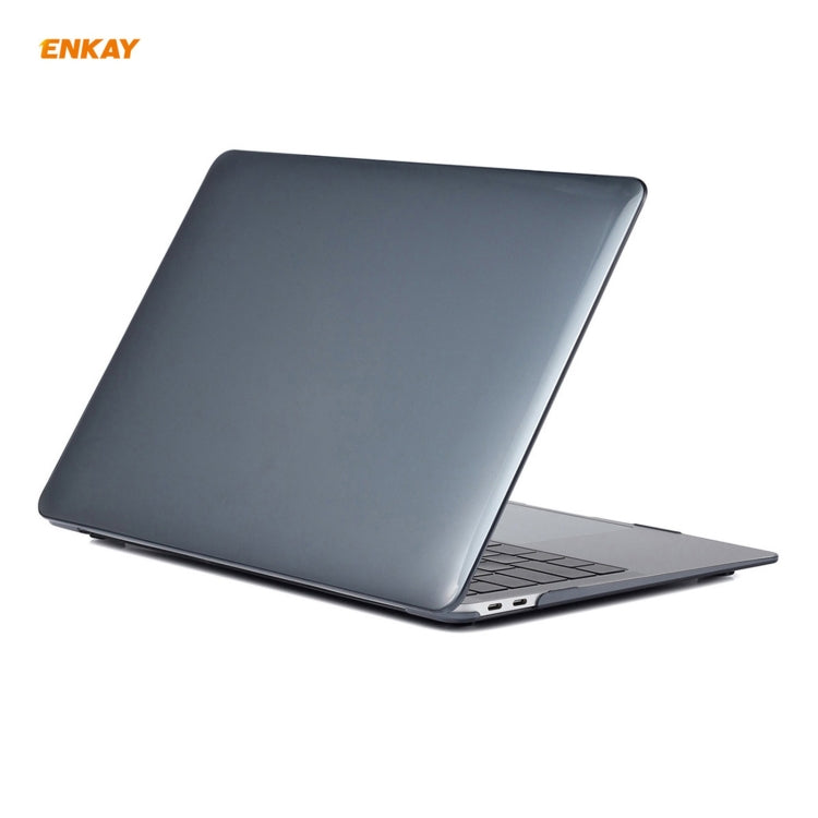For MacBook Air 13.3 inch A2179 & A2337 2020 ENKAY 3 in 1 Crystal Laptop Protective Case + EU Version TPU Keyboard Film + Anti-dust Plugs Set(Black) - HoMEdemic™ 
