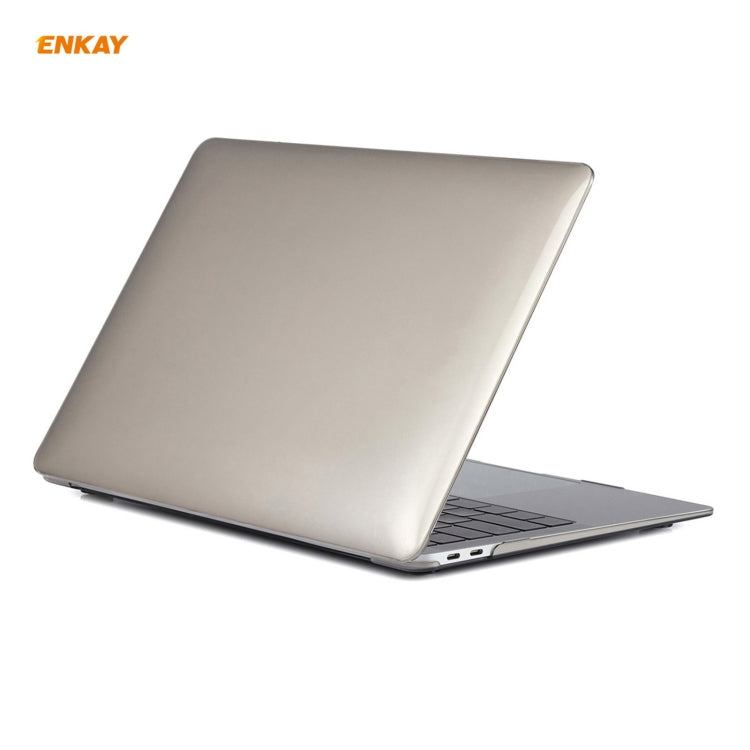For MacBook Air 13.3 inch A2179 & A2337 2020 ENKAY 3 in 1 Crystal Laptop Protective Case + EU Version TPU Keyboard Film + Anti-dust Plugs Set(Grey) - HoMEdemic™ 
