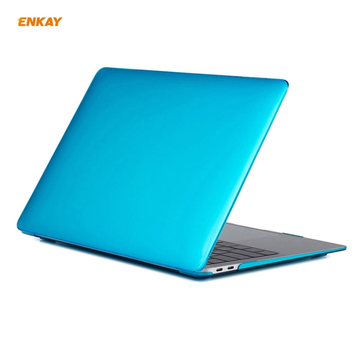 For MacBook Air 13.3 inch A2179 & A2337 2020 ENKAY 3 in 1 Crystal Laptop Protective Case + EU Version TPU Keyboard Film + Anti-dust Plugs Set(Light Blue) - HoMEdemic™ 