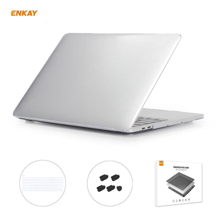 ENKAY 3 in 1 Crystal Laptop Protective Case + US Version TPU Keyboard Film + Anti-dust Plugs Set for MacBook Pro 13.3 inch A2251 & A2289 & A2338 (with Touch Bar)(Transparent) - HoMEdemic™ 