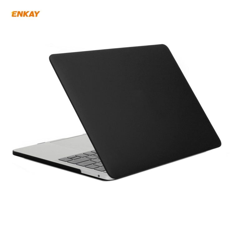 ENKAY 3 in 1 Matte Laptop Protective Case + EU Version TPU Keyboard Film + Anti-dust Plugs Set for MacBook Pro 13.3 inch A2251 & A2289 & A2338 (with Touch Bar)(Black) - HoMEdemic™ 