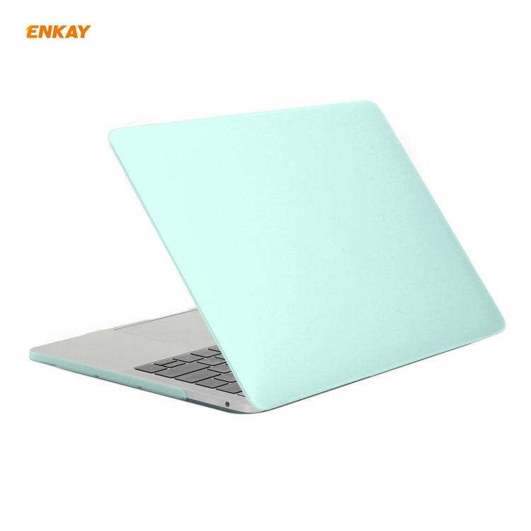 ENKAY 3 in 1 Matte Laptop Protective Case + EU Version TPU Keyboard Film + Anti-dust Plugs Set for MacBook Pro 13.3 inch A2251 & A2289 & A2338 (with Touch Bar)(Green) - HoMEdemic™ 