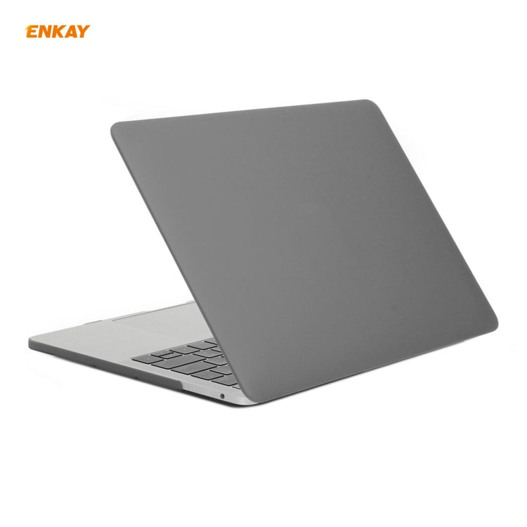 ENKAY 3 in 1 Matte Laptop Protective Case + EU Version TPU Keyboard Film + Anti-dust Plugs Set for MacBook Pro 13.3 inch A2251 & A2289 & A2338 (with Touch Bar)(Grey) - HoMEdemic™ 