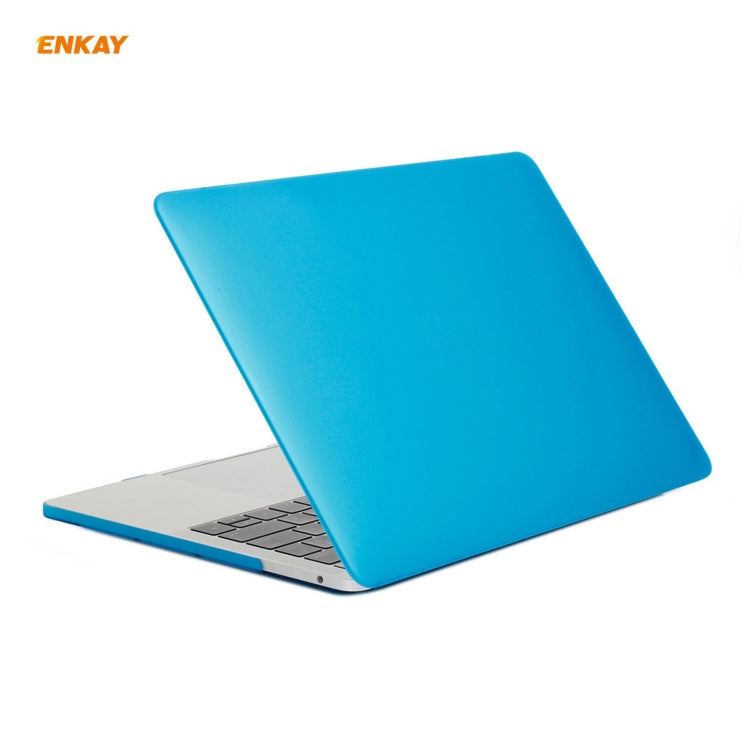 ENKAY 3 in 1 Matte Laptop Protective Case + EU Version TPU Keyboard Film + Anti-dust Plugs Set for MacBook Pro 13.3 inch A2251 & A2289 & A2338 (with Touch Bar)(Light Blue) - HoMEdemic™ 