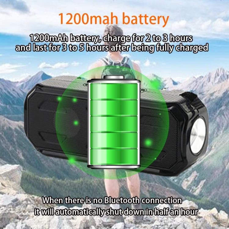 T&G TG280 Solar Power Charging Bluetooth Speakers with Flashlight, Support TF Card / FM / 3.5mm AUX / U Disk / Hands-free Call(Gray) - HoMEdemic™ 
