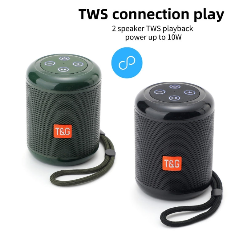 T&G TG519 TWS HiFi Portable Bluetooth Speaker Subwoofer Outdoor Wireless Column Speakers Support TF Card / FM / 3.5mm AUX / U Disk / Hands-free Call(Dark Green) - HoMEdemic™ 