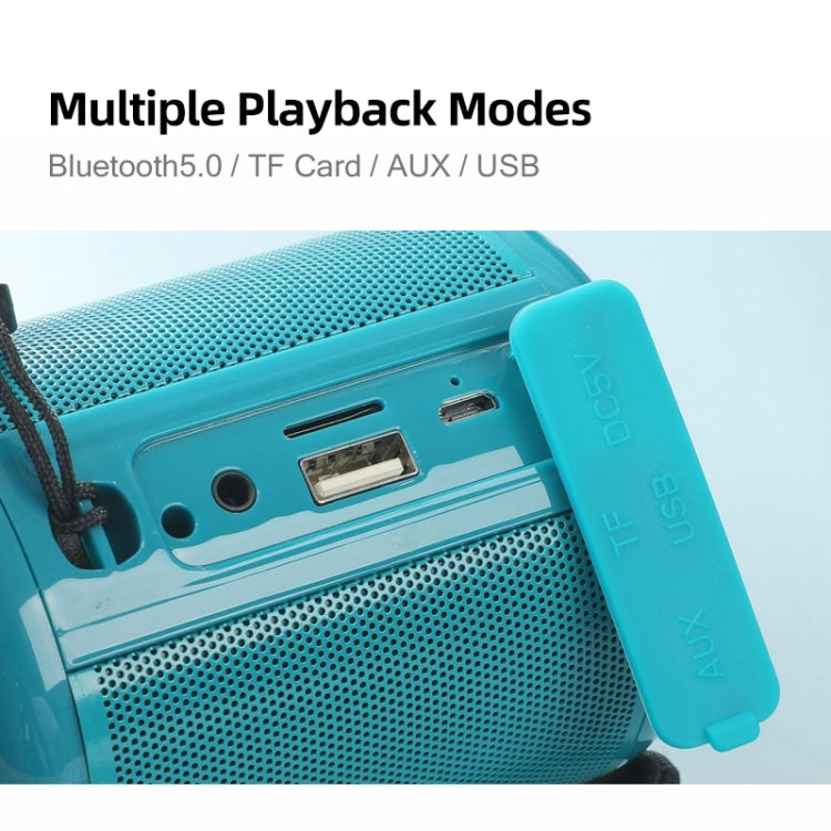 T&G TG519 TWS HiFi Portable Bluetooth Speaker Subwoofer Outdoor Wireless Column Speakers Support TF Card / FM / 3.5mm AUX / U Disk / Hands-free Call(Dark Green) - HoMEdemic™ 