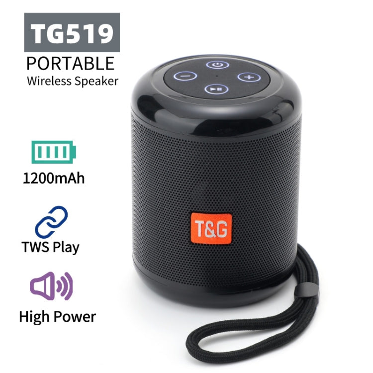 T&G TG519 TWS HiFi Portable Bluetooth Speaker Subwoofer Outdoor Wireless Column Speakers Support TF Card / FM / 3.5mm AUX / U Disk / Hands-free Call(Red) - HoMEdemic™ 