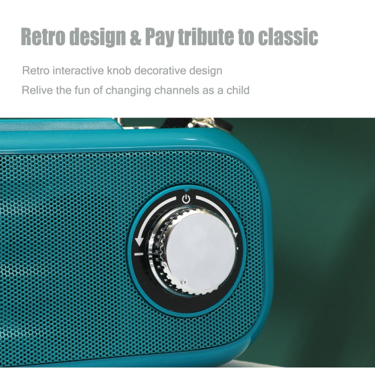 T&G TG613 TWS Solar Portable Bluetooth Speakers with LED Flashlight, Support TF Card / FM / AUX / U Disk(Dark Green) - HoMEdemic™ 