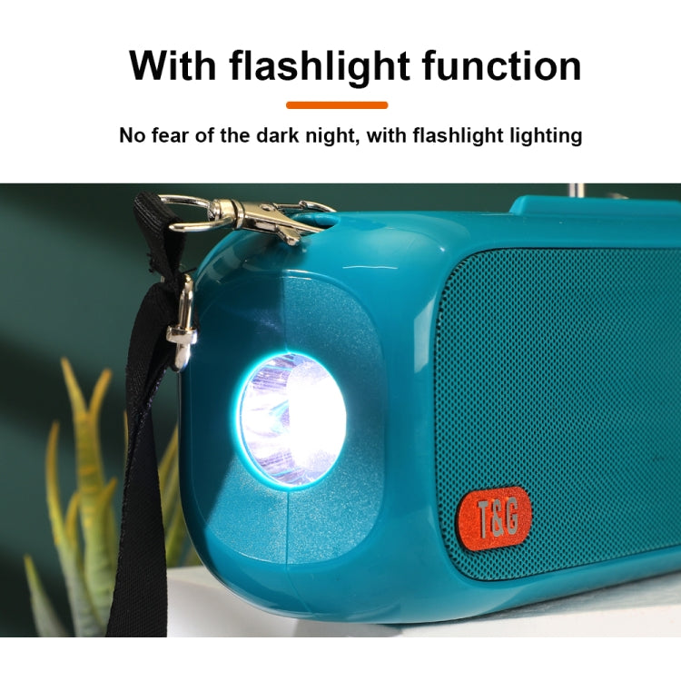 T&G TG613 TWS Solar Portable Bluetooth Speakers with LED Flashlight, Support TF Card / FM / AUX / U Disk(Gray) - HoMEdemic™ 
