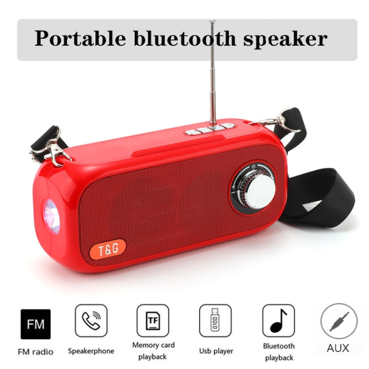 T&G TG613 TWS Solar Portable Bluetooth Speakers with LED Flashlight, Support TF Card / FM / AUX / U Disk(Gray) - HoMEdemic™ 