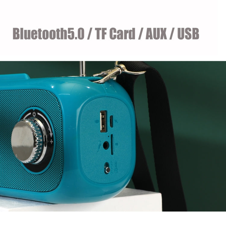 T&G TG613 TWS Solar Portable Bluetooth Speakers with LED Flashlight, Support TF Card / FM / AUX / U Disk(Gray) - HoMEdemic™ 